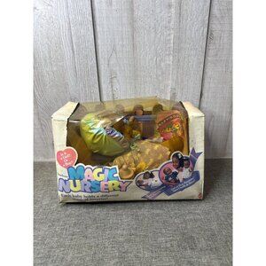 Vintage 1990 Mattel Magic Nursery Newborn Doll In Original Box With Accessories